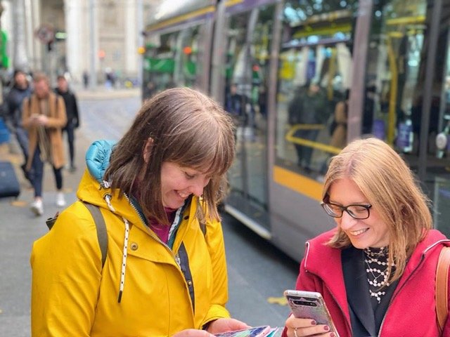 Women in Dublin using the Walkability App to report their walking experiences