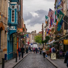 Dublin busy city streets