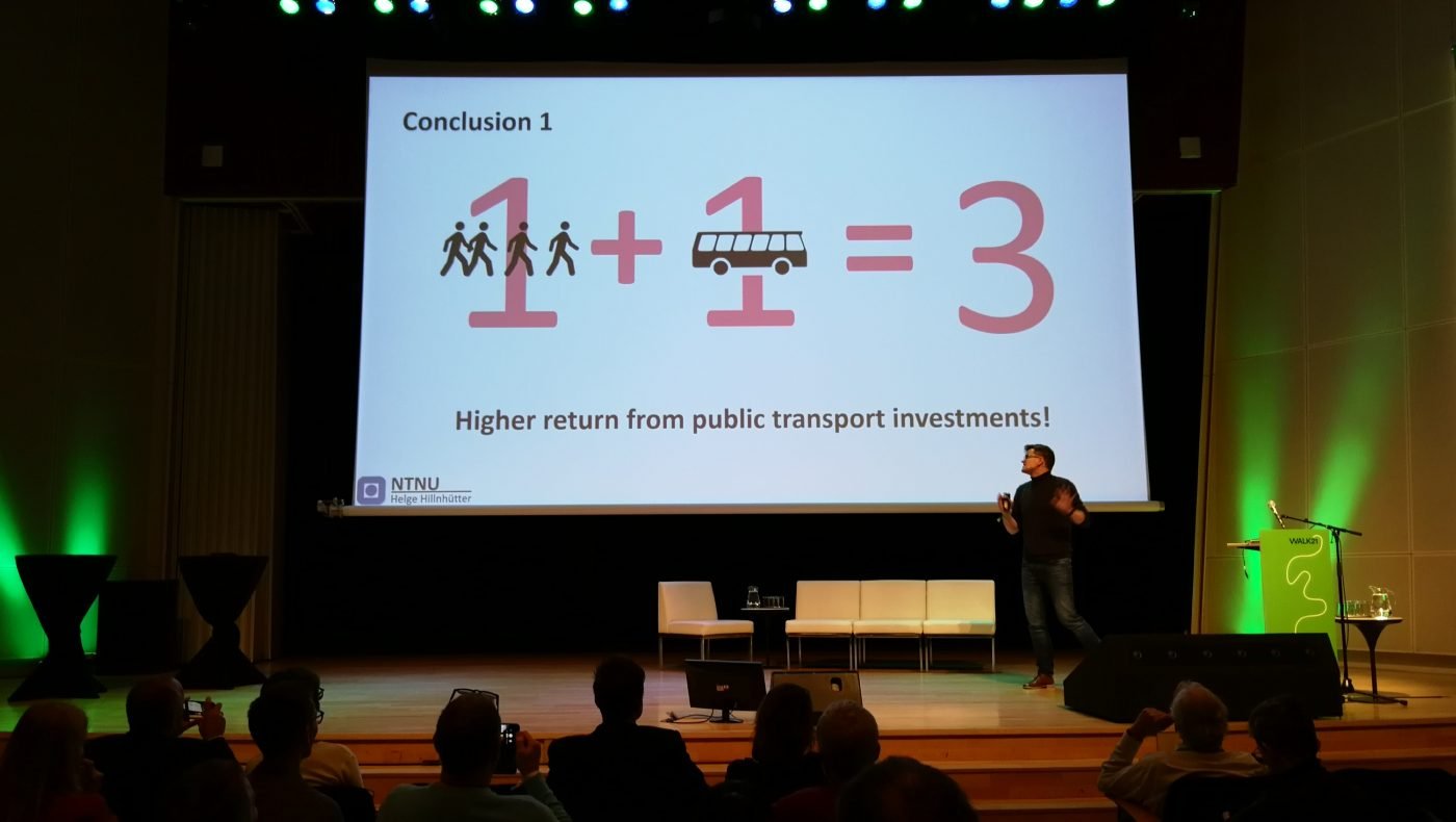 Walking and public transport provide a higher return on investment